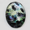 Resin Cabochons, No-Hole Jewelry findings, Faceted Flat Oval 15x22mm, Sold by Bag  