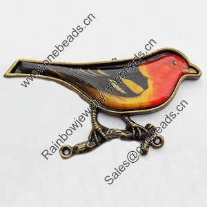 Connector, Zinc Alloy Jewelry Findings, bird, 23x34mm, Sold by Bag
