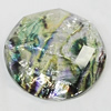 Resin Cabochons, No-Hole Jewelry findings, Faceted Flat Round 25mm, Sold by Bag  