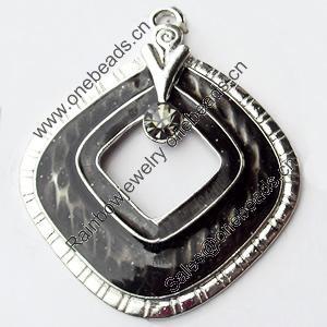 Pendant, Zinc Alloy Jewelry Findings, 49x57mm, Sold by Bag