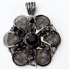 Pendant, Zinc Alloy Jewelry Findings, 41x48mm, Sold by Bag