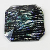 Resin Cabochons, No-Hole Jewelry findings, Faceted Polygon 38x28mm, Sold by Bag  