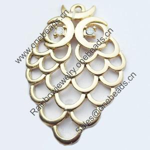 Pendant, Zinc Alloy Jewelry Findings, 31x44mm, Sold by Bag  