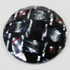 Resin Cabochons, No-Hole Jewelry findings, Faceted Flat Round 29mm, Sold by Bag  
