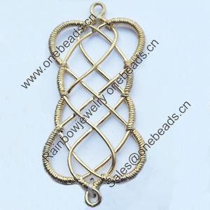 Connector, Zinc Alloy Jewelry Findings, 25x52mm, Sold by Bag  