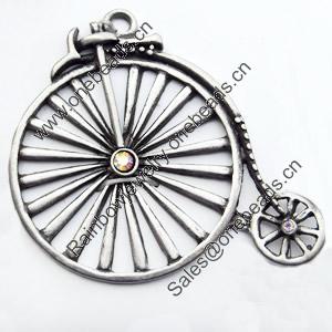 Pendant, Zinc Alloy Jewelry Findings, 51x45mm, Sold by Bag  