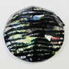 Resin Cabochons, No-Hole Jewelry findings, Faceted Flat Round 29mm, Sold by Bag  