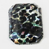 Resin Cabochons, No-Hole Jewelry findings, Faceted Polygon 28x38mm, Sold by Bag  