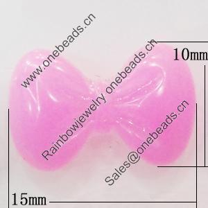 Imitate Jade Resin Cabochons, Bowknot 10x15mm Sold by Bag  