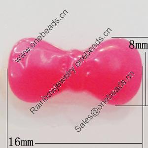 Imitate Jade Resin Cabochons, Bowknot 8x16mm Sold by Bag  