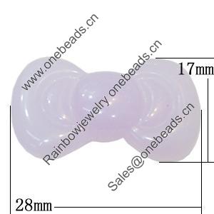 Imitate Jade Resin Cabochons, Bowknot 28x17mm Sold by Bag  