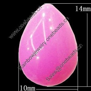 Imitate Jade Resin Cabochons, Teardrop 10x14mm Sold by Bag  