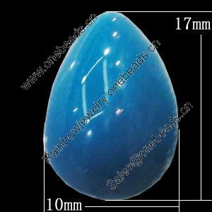 Imitate Jade Resin Cabochons, Teardrop 12x17mm Sold by Bag  