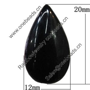 Imitate Jade Resin Cabochons, Teardrop 12x20mm Sold by Bag  