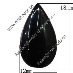 Imitate Jade Resin Cabochons, Teardrop 12x18mm Sold by Bag  