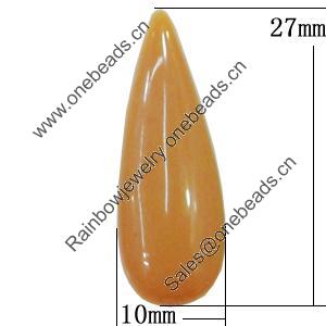 Imitate Jade Resin Cabochons, Teardrop 10x27mm Sold by Bag  