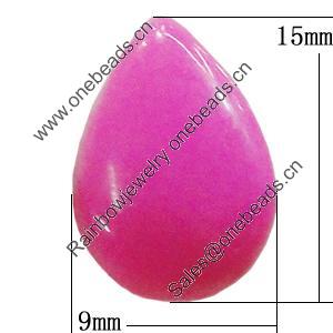 Imitate Jade Resin Cabochons, Teardrop 9x15mm Sold by Bag  