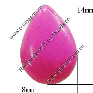 Imitate Jade Resin Cabochons, Teardrop 8x14mm Sold by Bag  