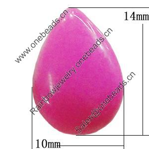 Imitate Jade Resin Cabochons, Teardrop 10x14mm Sold by Bag  