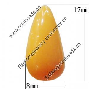 Imitate Jade Resin Cabochons, Teardrop 8x17mm Sold by Bag  