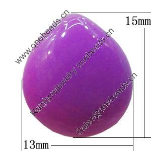 Imitate Jade Resin Cabochons, Teardrop 13x15mm Sold by Bag