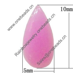 Imitate Jade Resin Cabochons, Teardrop 5x10mm Sold by Bag
