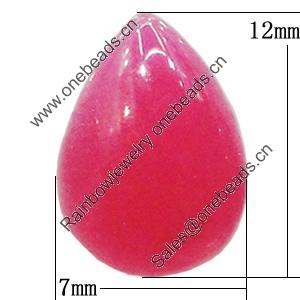 Imitate Jade Resin Cabochons, Teardrop 7x12mm Sold by Bag