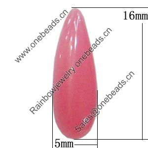 Imitate Jade Resin Cabochons, Teardrop 5x16mm Sold by Bag