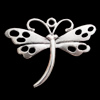 Pendant, Zinc Alloy Jewelry Findings, Dragonfly 37x38mm, Sold by Bag