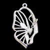 Pendant, Zinc Alloy Jewelry Findings, 21x38mm, Sold by Bag