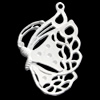 Pendant, Zinc Alloy Jewelry Findings, Butterfly 24x37mm, Sold by Bag  