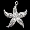 Pendant, Zinc Alloy Jewelry Findings, Star 23x27mm, Sold by Bag  