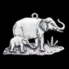 Pendant, Zinc Alloy Jewelry Findings, Elephant 38x26mm, Sold by Bag