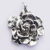 Pendant, Zinc Alloy Jewelry Findings, Flower 23x28mm, Sold by Bag  