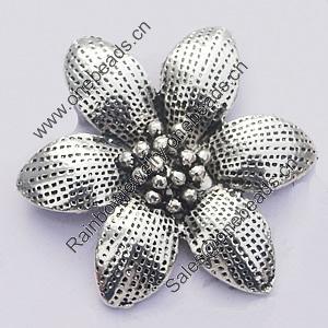 Pendant, Zinc Alloy Jewelry Findings, Flower 44x47mm, Sold by Bag