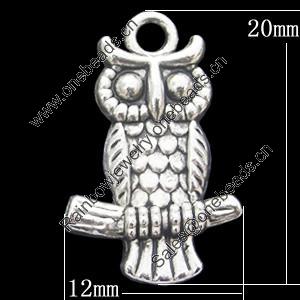 Pendant, Zinc Alloy Jewelry Findings, Animal 12x20mm, Sold by Bag