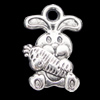 Pendant, Zinc Alloy Jewelry Findings, Rabbit 8x15mm, Sold by Bag