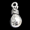 Pendant, Zinc Alloy Jewelry Findings, 7x15mm, Sold by Bag  