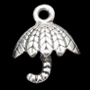Pendant, Zinc Alloy Jewelry Findings, Umbrella 11x14mm, Sold by Bag  