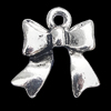 Pendant, Zinc Alloy Jewelry Findings, Bowknot 17x18mm, Sold by Bag  