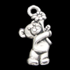 Pendant, Zinc Alloy Jewelry Findings, Bear 10x18mm, Sold by Bag  
