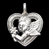 Pendant, Zinc Alloy Jewelry Findings, Heart 13x19mm, Sold by Bag  
