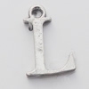 Pendant, Zinc Alloy Jewelry Findings, Letter 10x16mm, Sold by Bag  