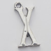 Pendant, Zinc Alloy Jewelry Findings, Letter 10x22mm, Sold by Bag  