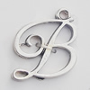 Pendant, Zinc Alloy Jewelry Findings, Letter 16x23mm, Sold by Bag  