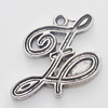 Pendant, Zinc Alloy Jewelry Findings, Letter 23x21mm, Sold by Bag  