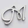 Pendant, Zinc Alloy Jewelry Findings, Letter 21x18mm, Sold by Bag  