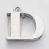 Pendant, Zinc Alloy Jewelry Findings, Letter 17x16mm, Sold by Bag  