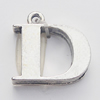 Pendant, Zinc Alloy Jewelry Findings, Letter 17x16mm, Sold by Bag  