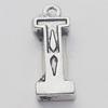 Pendant, Zinc Alloy Jewelry Findings, Letter 8x20mm, Sold by Bag  